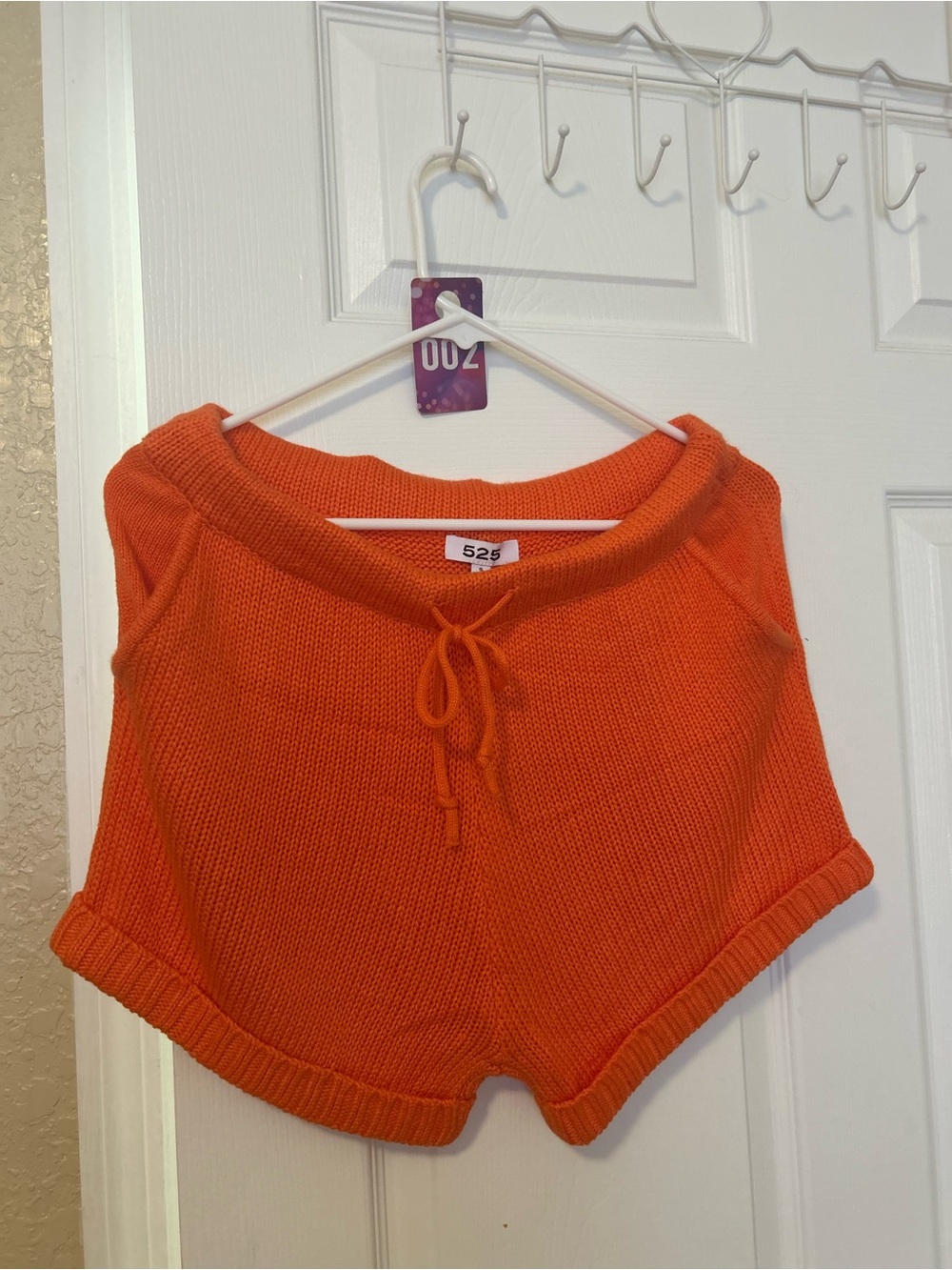 525 America Orange Knit Women's Shorts